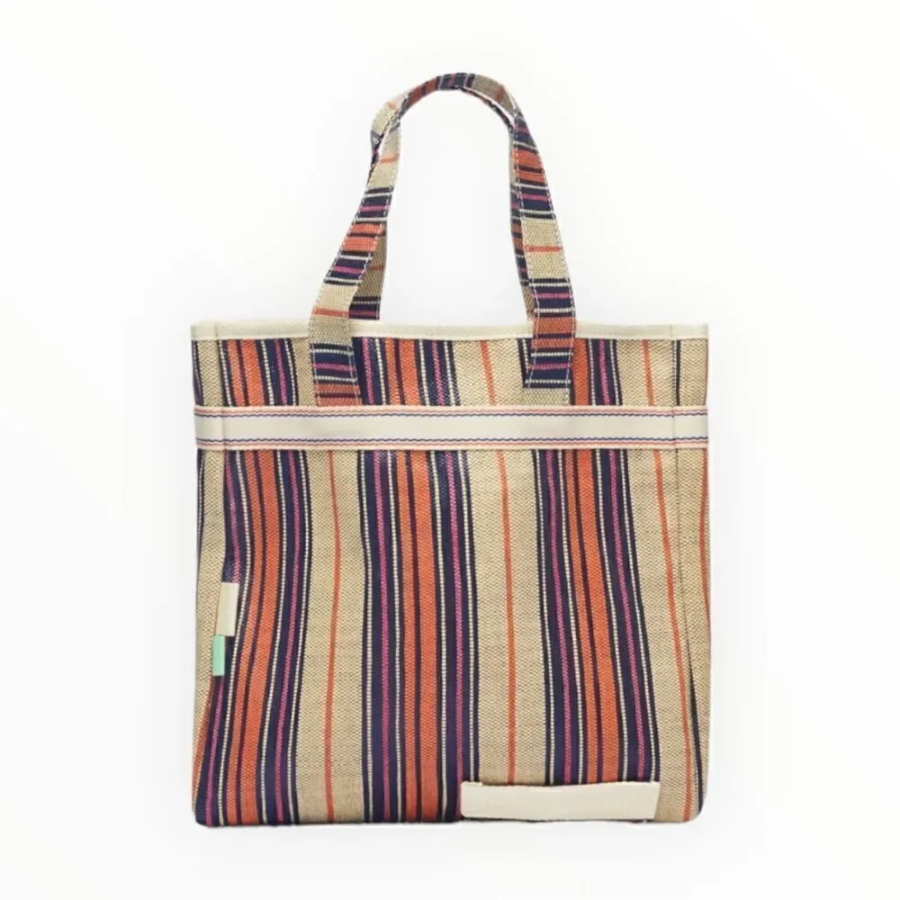 ZARA Kids | Orange | STRIPED FABRIC SHOPPER